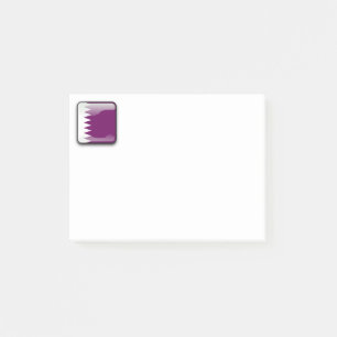 Flagge von Katar Post-it Klebezettel