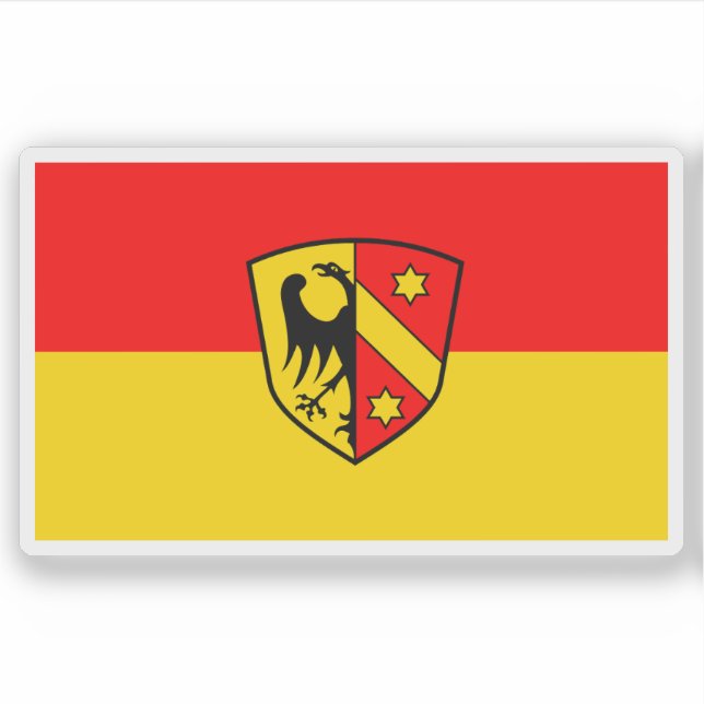 Flagge von Kaufbeuren, Deutschland Aufkleber (Vorderseite)