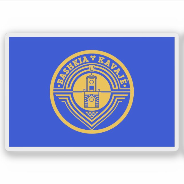 Flagge von Kavajë, Albanien Aufkleber (Vorderseite)
