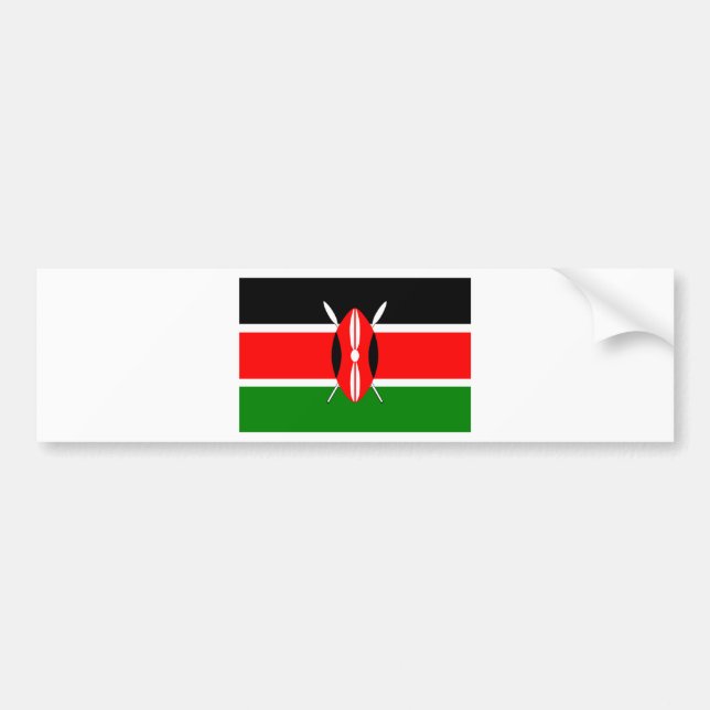 Flagge von Kenia Autoaufkleber (Vorne)
