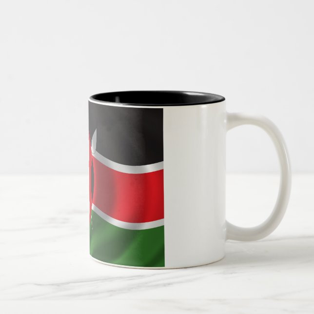 Flagge von Kenia Zweifarbige Tasse (Rechts)