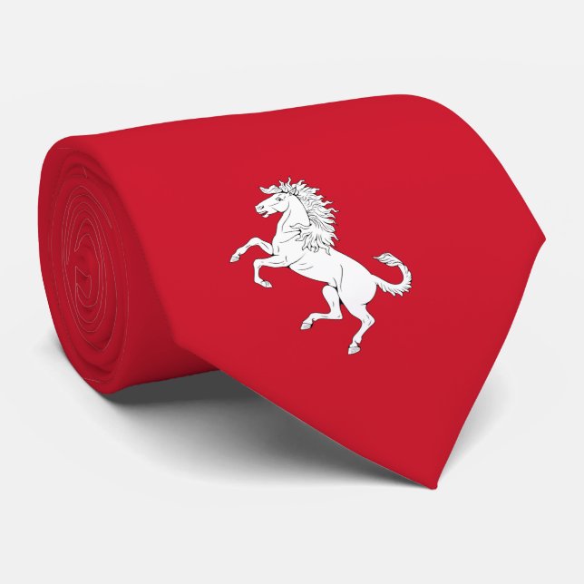 Flagge von Kent (Weißes Pferd) (Landkreis von Engl Krawatte (Gerollt)