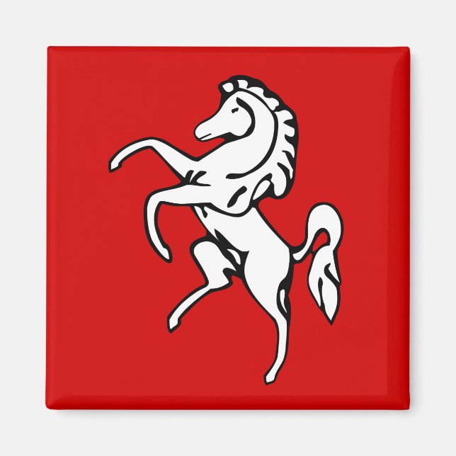 Flagge von Kent (Weißes Pferd) (Landkreis von Engl Magnet (Vorne)