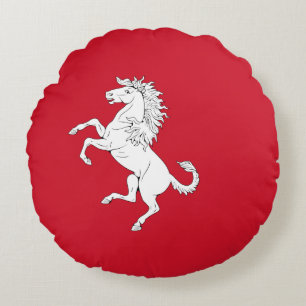 Flagge von Kent (Weißes Pferd) (Landkreis von Engl Rundes Kissen