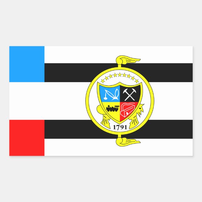 Flagge von Knoxville, Tennessee Rechteckiger Aufkleber (Vorderseite)