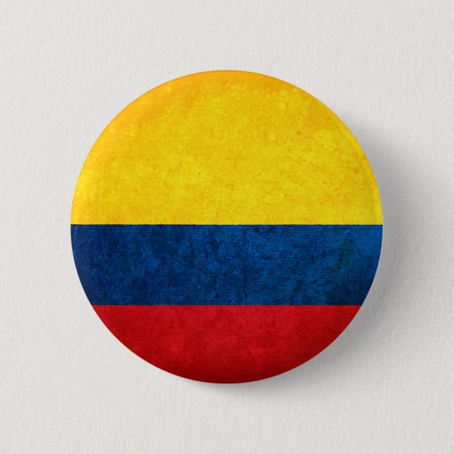 Flagge von Kolumbien Button (Vorderseite)