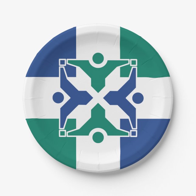 Flagge von Kolumbien, Missouri Pappteller (Vorderseite)
