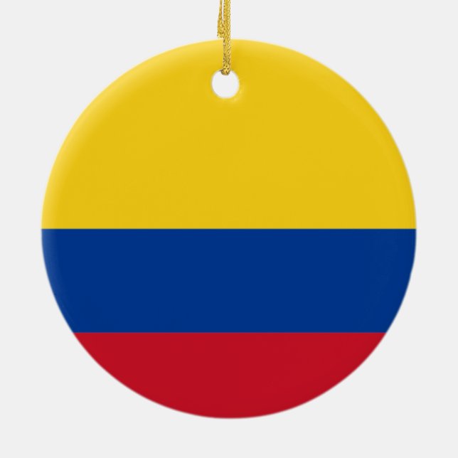 Flagge von Kolumbien-Verzierung Keramik Ornament (Hinten)