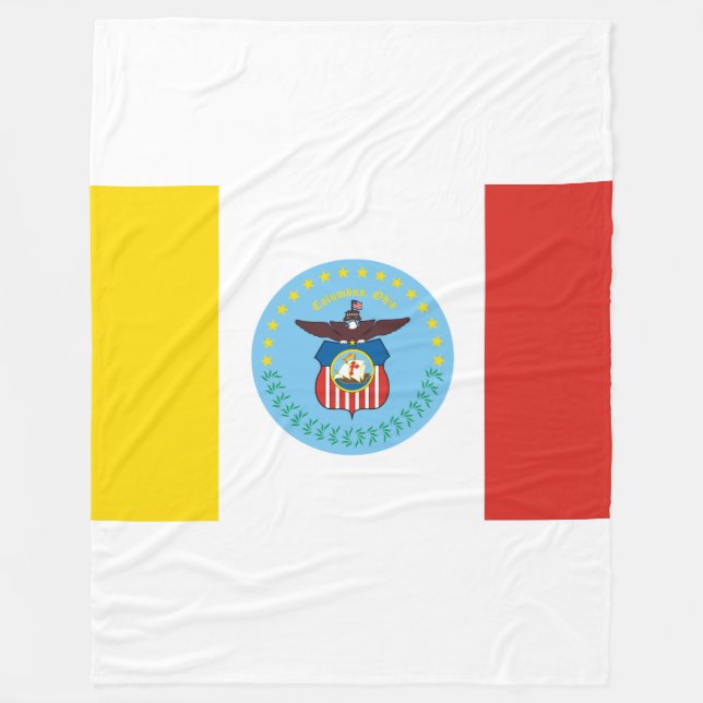 Flagge von Kolumbus, Ohio Fleecedecke (Vorderseite)