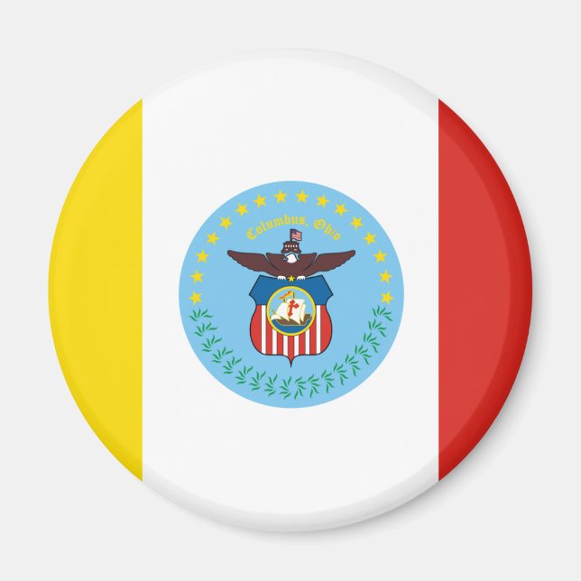 Flagge von Kolumbus, Ohio Magnet (Vorne)