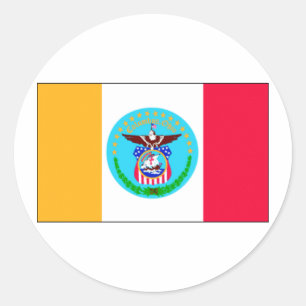 Flagge von Kolumbus, Ohio Runder Aufkleber