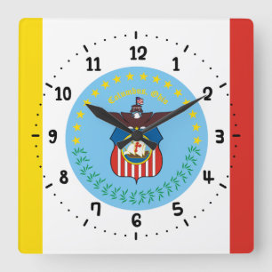 Flagge von Kolumbus, Uhr an der Wand des Ohio-Plat