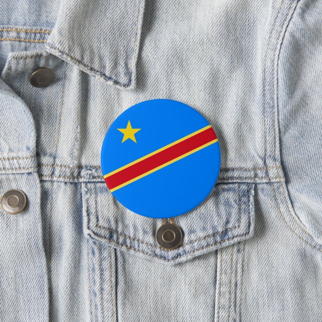Flagge von Kongo Button (Beispiel)