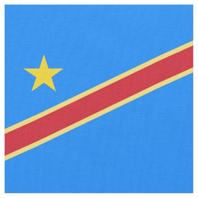 Flagge von Kongo Stoff (Nahaufnahme)