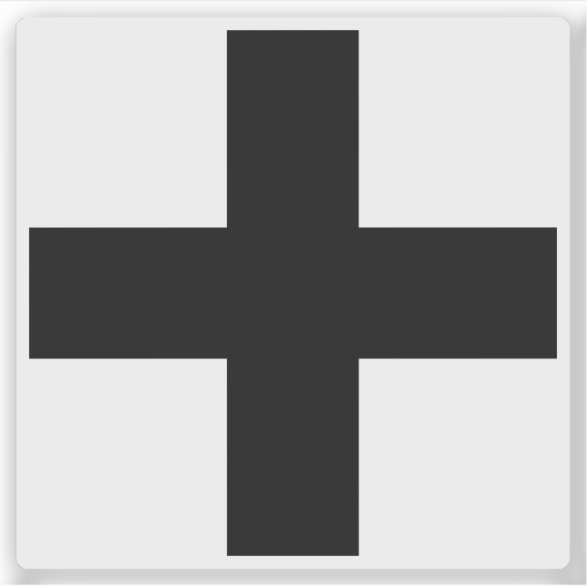 Flagge von Köniz, Schweiz Aufkleber (Vorderseite)