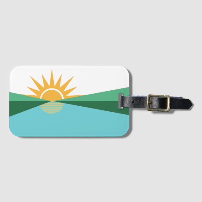 Flagge von Korallenquellen, Florida Gepäckanhänger (Vorderseite (Horizontal))