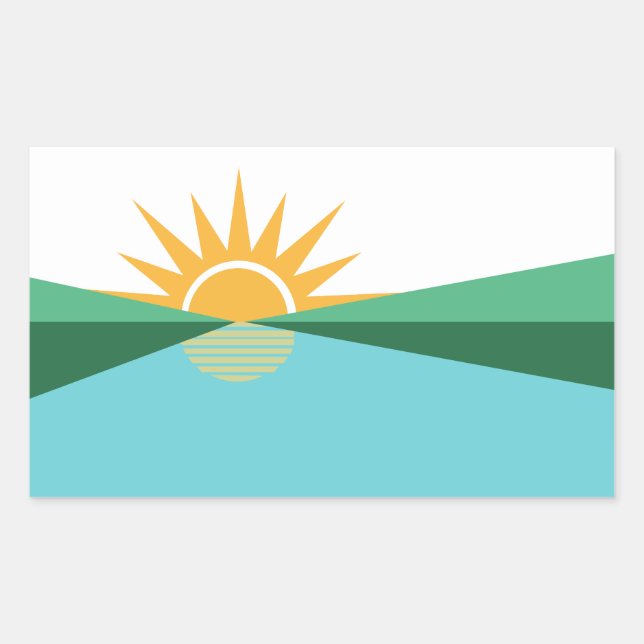Flagge von Korallenquellen, Florida Rechteckiger Aufkleber (Vorderseite)