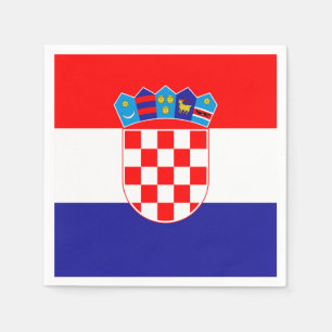Flagge von Kroatienpapierservietten Serviette