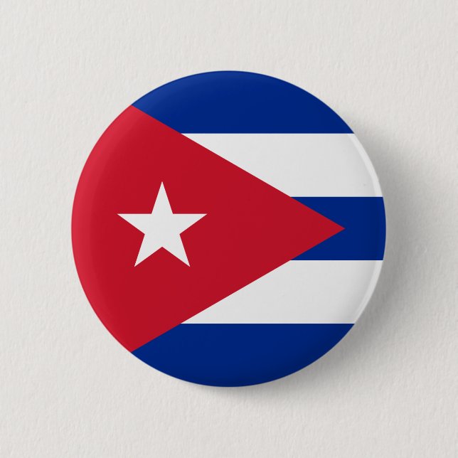 Flagge von Kuba-Knopf Button (Vorderseite)