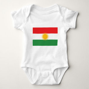 Flagge von Kurdistan; Kurde; Kurdisch Baby Strampler