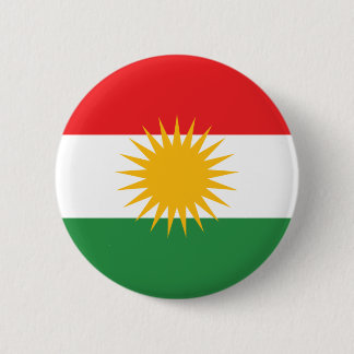 Flagge von Kurdistan; Kurde; Kurdisch Button