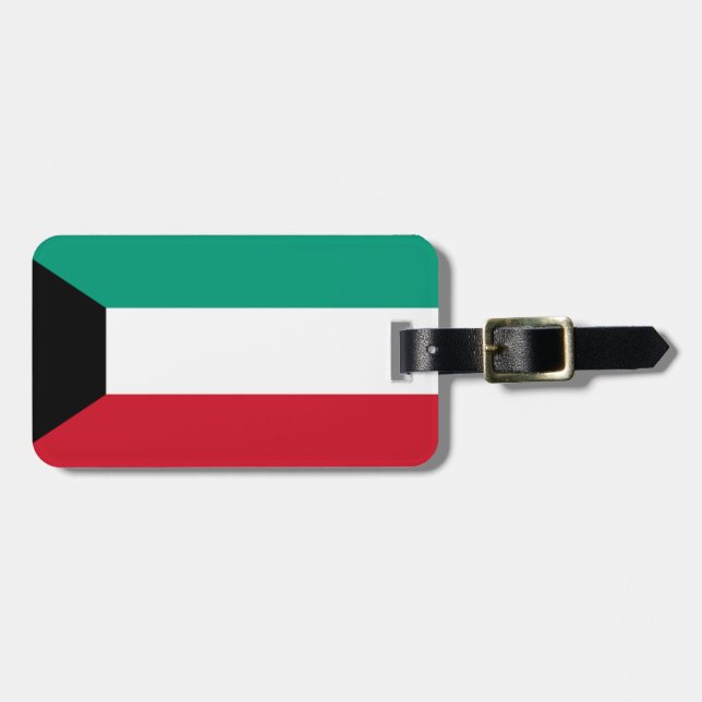 Flagge von Kuwait Easy ID Personal Gepäckanhänger (Vorderseite horizontal)