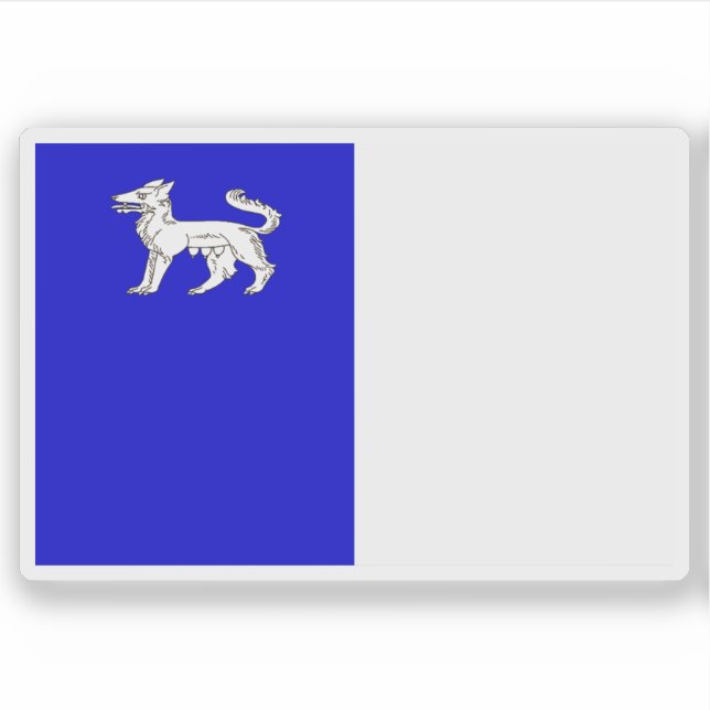 Flagge von La Louvière, Belgien Aufkleber (Vorderseite)