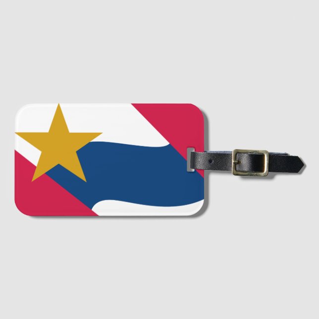 Flagge von Lafayette, Indiana Gepäckanhänger (Vorderseite (Horizontal))