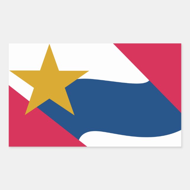Flagge von Lafayette, Indiana Rechteckiger Aufkleber (Vorderseite)