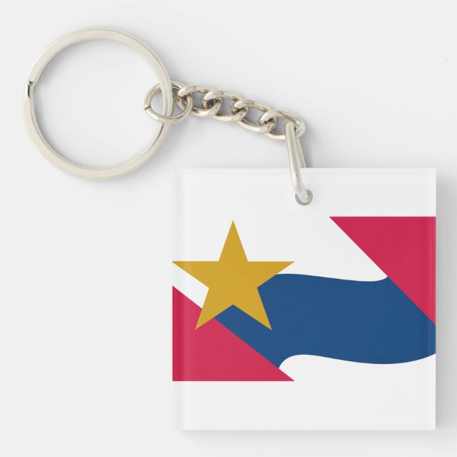 Flagge von Lafayette, Indiana Schlüsselanhänger (Vorderseite)