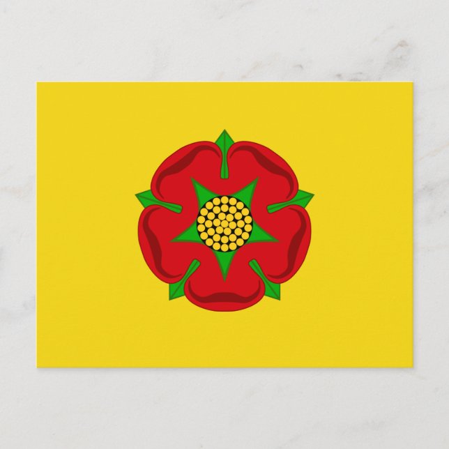 Flagge von Lancashire Postkarte (Vorderseite)