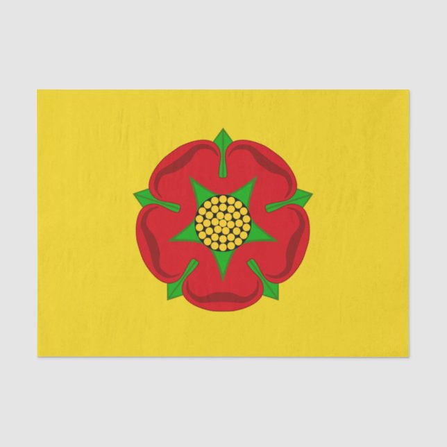 Flagge von Lancashire Seidenpapier (Vorderseite)
