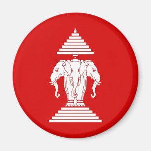 Flagge von Laos (1952-1975) - ທຸ ງ ຊ າ ລ າ ດ Magnet