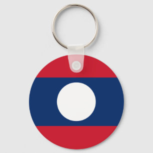 Flagge von Laos - laotische Flagge - ທຸ ງ ຊ າ ດ ລ Schlüsselanhänger