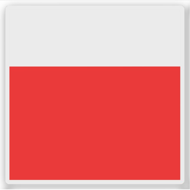 Flagge von Lausanne, Schweiz Aufkleber (Vorderseite)