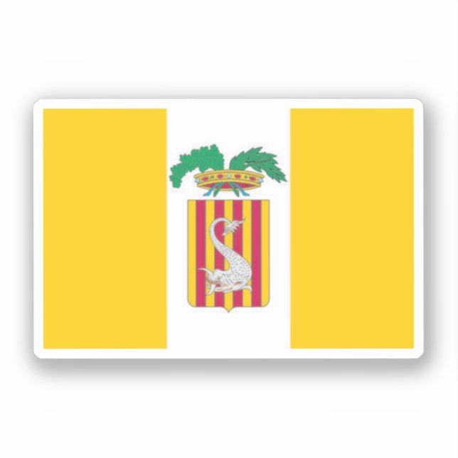 Flagge von Lecce, Apulien (Italien) Aufkleber (Vorderseite)