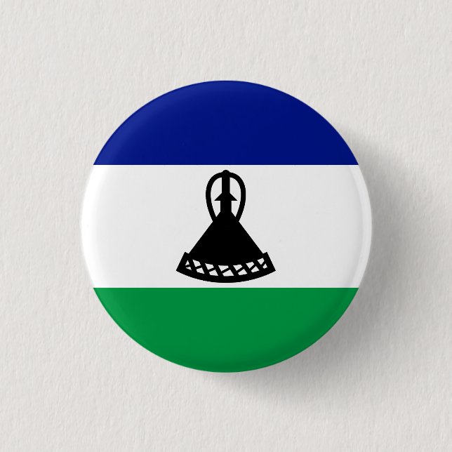 Flagge von Lesotho Button (Vorderseite)