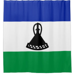 Flagge von Lesotho Duschvorhang