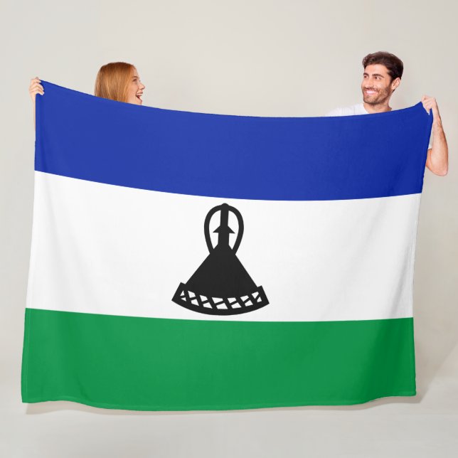 Flagge von Lesotho Fleecedecke (Beispiel)