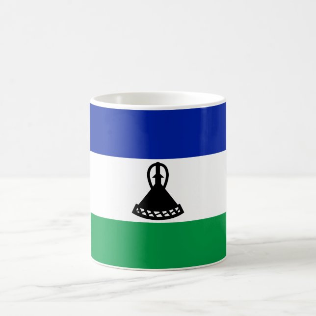 Flagge von Lesotho Kaffeetasse (Mittel)