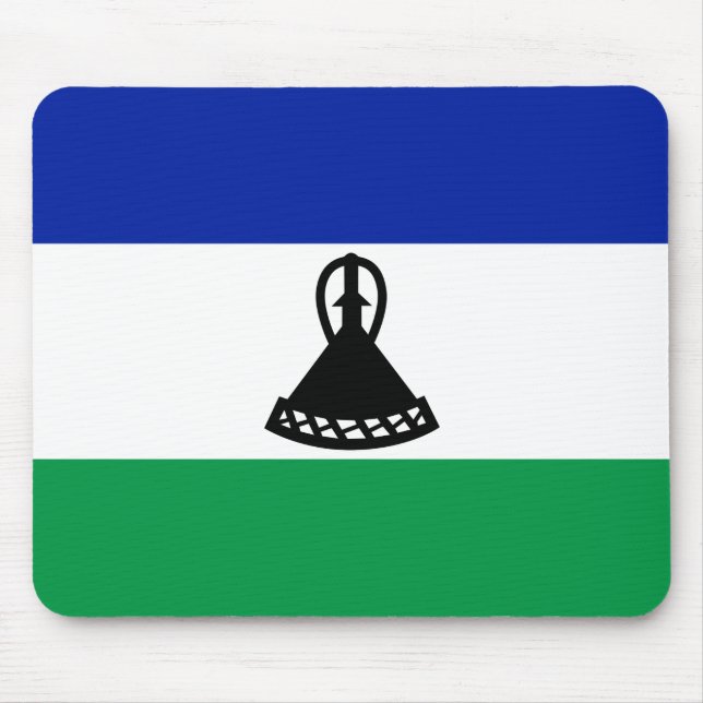 Flagge von Lesotho Mousepad (Vorne)