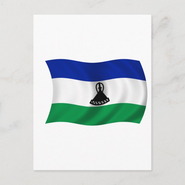 Flagge von Lesotho Postkarte (Vorderseite)