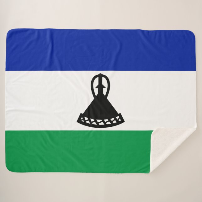 Flagge von Lesotho Sherpadecke (Vorderseite (Horizontal))