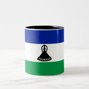 Flagge von Lesotho Zweifarbige Tasse