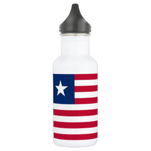 Flagge von Liberia Edelstahlflasche