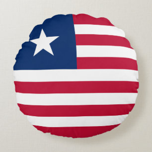 Flagge von Liberia Rundes Kissen