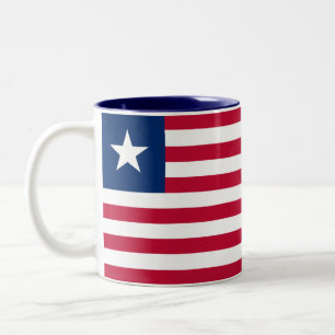 Flagge von Liberia Zweifarbige Tasse