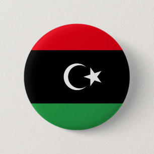 Flagge von Libyen auf Button-/Knopf-Abzeichen Button