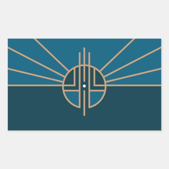 Flagge von Lincoln, Nebraska Rechteckiger Aufkleber (Vorderseite)