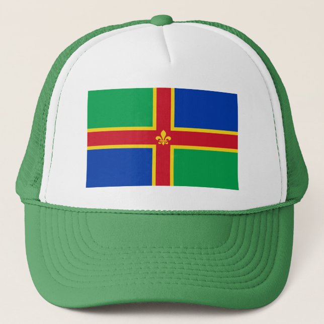 Flagge von Lincolnshire Hat Truckerkappe (Vorderseite)